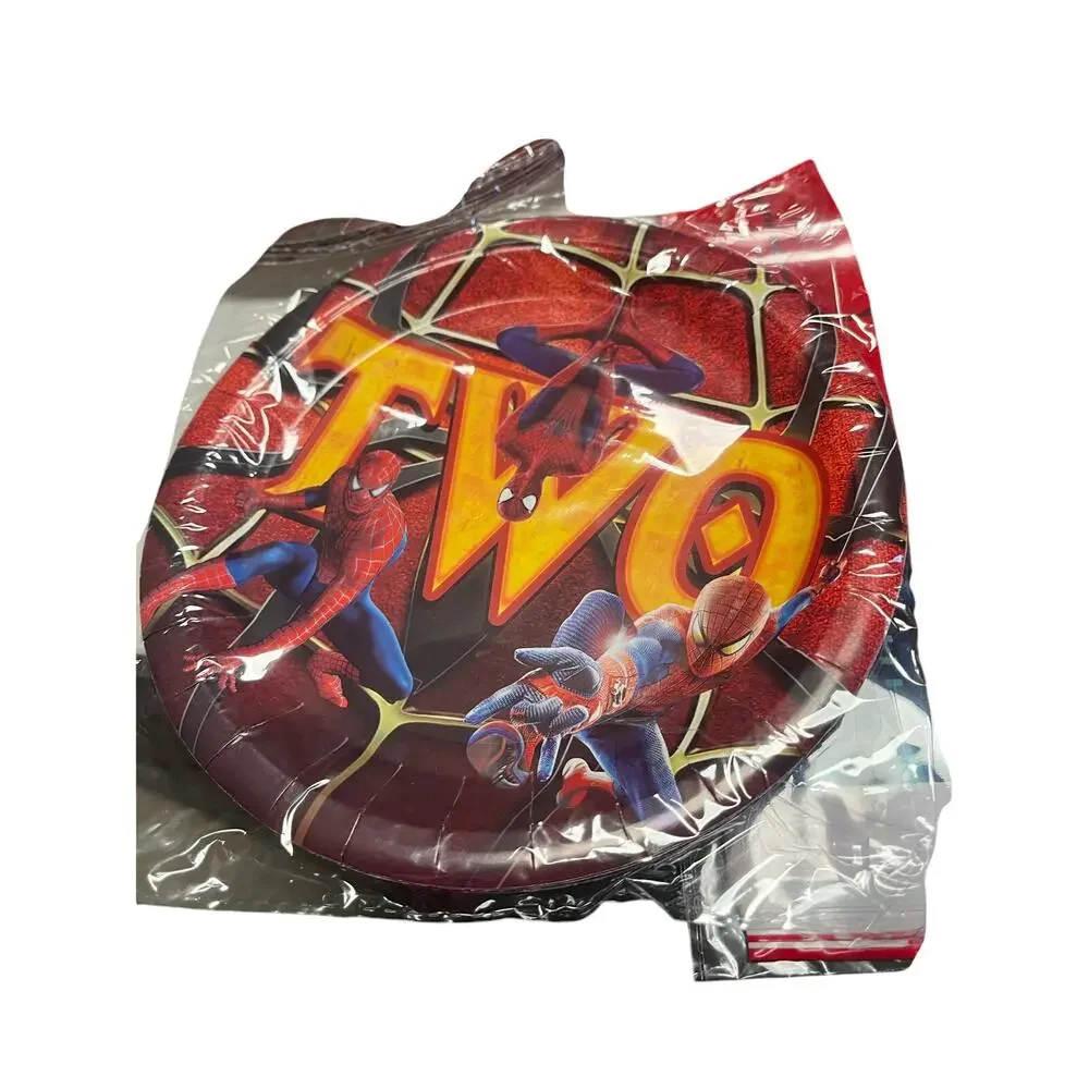 Spiderman 2nd Birthday Supplies‎ Plates Tablecloth Superhero